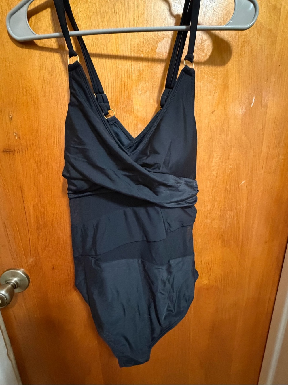 Cupshe Black One-Piece Swimsuit with Surplice Neck